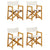 4 pcs Folding Garden Chairs Cream White Fabric