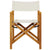 4 pcs Folding Garden Chairs Cream White Fabric