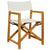 4 pcs Folding Garden Chairs Cream White Fabric