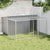 Dog House with Run Anthracite 197x194x110 cm Galvanised Steel