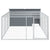 Dog House with Run Anthracite 197x396x110 cm Galvanised Steel