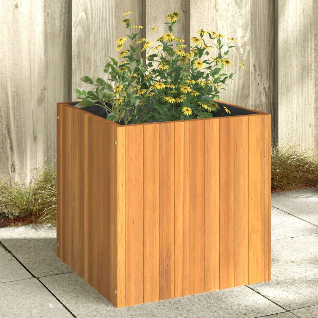 Garden Planter 45x45x45 cm Solid Wood Acacia