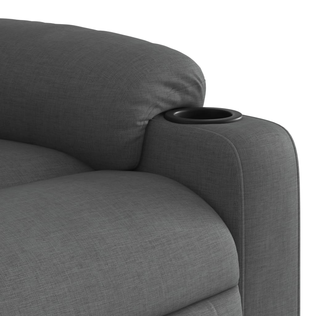 Recliner Chair Dark Grey Fabric