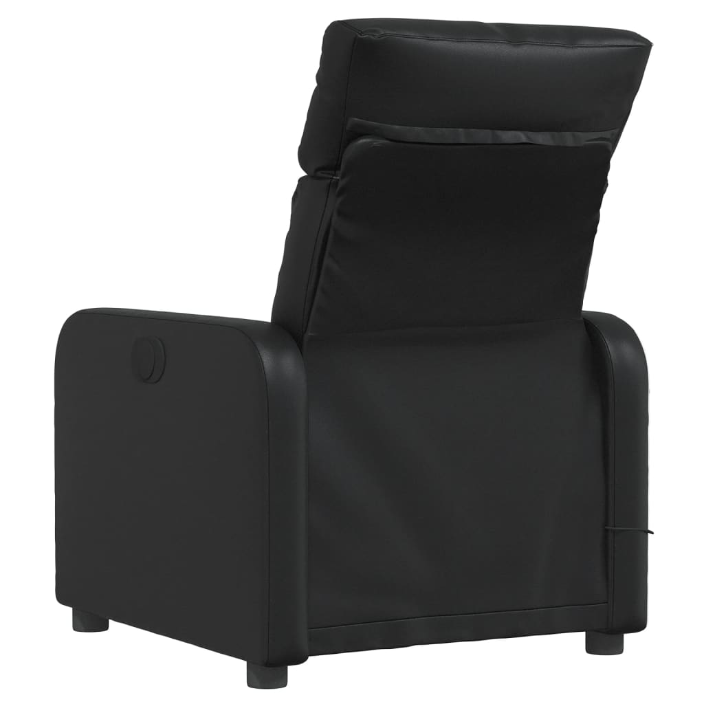 Massage Recliner Chair Black Faux Leather