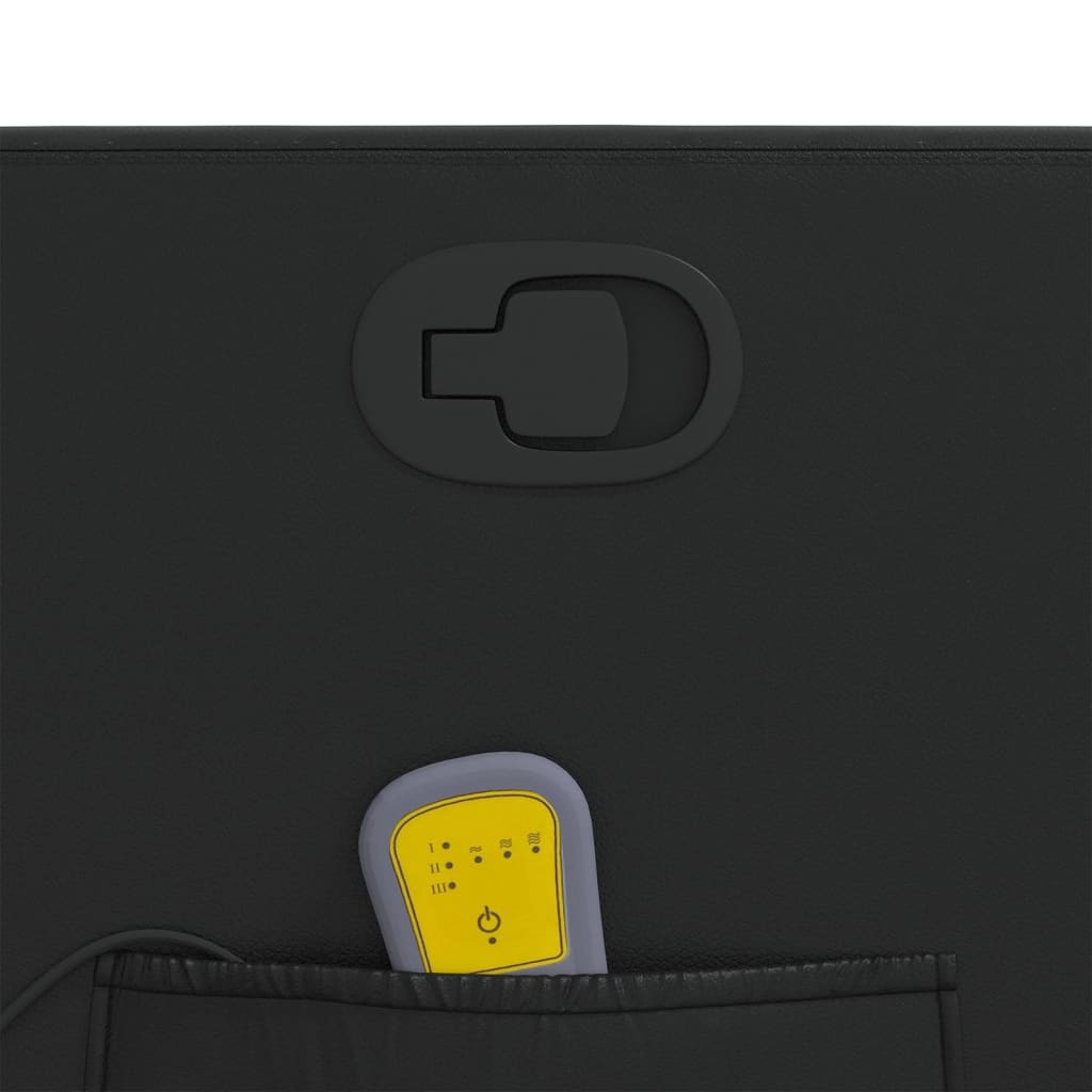 Massage Recliner Chair Black Faux Leather