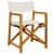 Folding Director Chairs 2 pcs Cream White Fabric