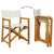 Folding Director Chairs 2 pcs Cream White Fabric