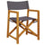 Folding Director Chairs 2 pcs Dark Grey Fabric