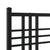 Metal Bed Frame without Mattress with Headboard Black 107x203 cm King Single