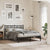 Metal Bed Frame without Mattress with Headboard Black 135x190 cm