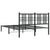 Metal Bed Frame without Mattress with Headboard Black 135x190 cm