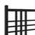 Metal Bed Frame without Mattress with Headboard Black 150x200 cm
