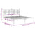 Metal Bed Frame without Mattress with Headboard Black 150x200 cm