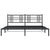 Metal Bed Frame without Mattress with Headboard Black 183x203 cm King