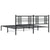 Metal Bed Frame without Mattress with Headboard Black 183x203 cm King