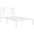 Metal Bed Frame without Mattress with Headboard White 90x190 cm