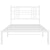 Metal Bed Frame without Mattress with Headboard White 90x190 cm