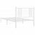 Metal Bed Frame without Mattress with Headboard White 90x190 cm