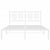 Metal Bed Frame without Mattress with Headboard White 135x190 cm