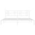 Metal Bed Frame without Mattress with Headboard White 183x203 cm King