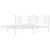 Metal Bed Frame without Mattress with Headboard White 183x203 cm King