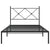 Metal Bed Frame without Mattress with Headboard Black 107x203 cm King Single