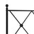 Metal Bed Frame without Mattress with Headboard Black 107x203 cm King Single