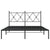 Metal Bed Frame without Mattress with Headboard Black 135x190 cm