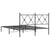 Metal Bed Frame without Mattress with Headboard Black 135x190 cm