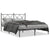 Metal Bed Frame without Mattress with Headboard Black 135x190 cm