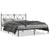 Metal Bed Frame without Mattress with Headboard Black 150x200 cm