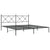 Metal Bed Frame without Mattress with Headboard Black 183x203 cm King