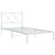 Metal Bed Frame without Mattress with Headboard White 90x190 cm