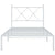 Metal Bed Frame without Mattress with Headboard White 90x190 cm