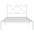 Metal Bed Frame without Mattress with Headboard White 107x203 cm King Single