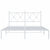 Metal Bed Frame without Mattress with Headboard White 135x190 cm