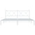 Metal Bed Frame without Mattress with Headboard White 183x203 cm King