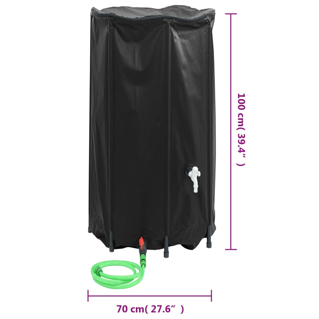 Water Tank with Tap Foldable 380 L PVC