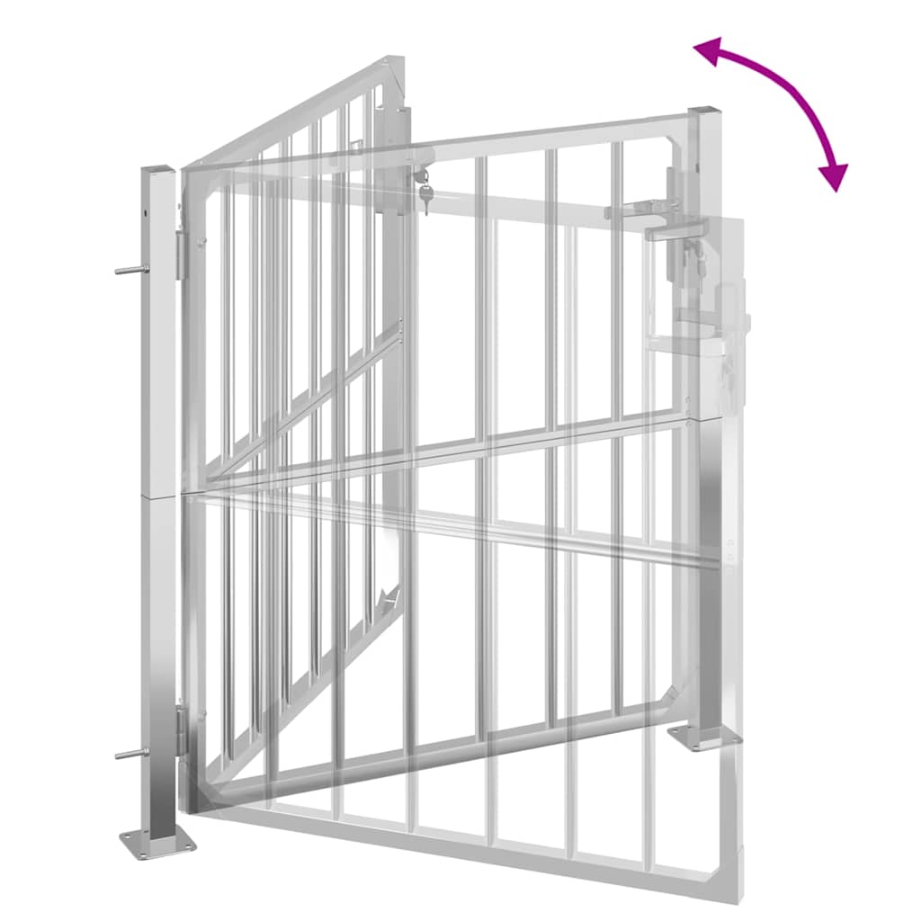 Garden Gate 100x95 cm Stainless Steel