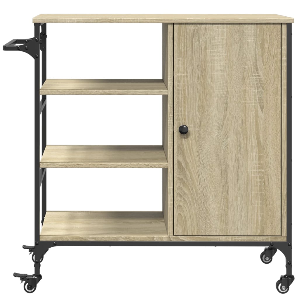Kitchen Trolley Sonoma Oak 87.5x38.5x84.5 cm Engineered Wood