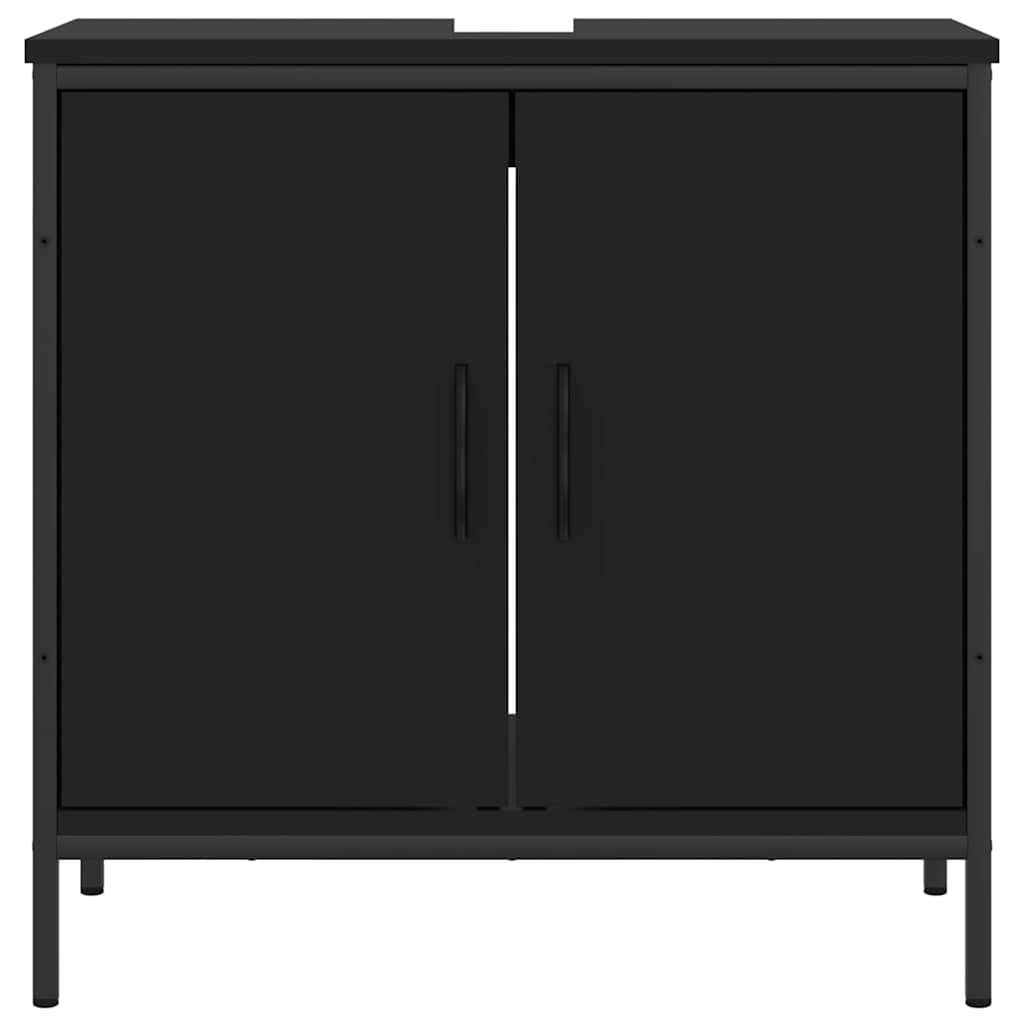 Bathroom Sink Cabinet Black 60x30x60 cm Engineered Wood