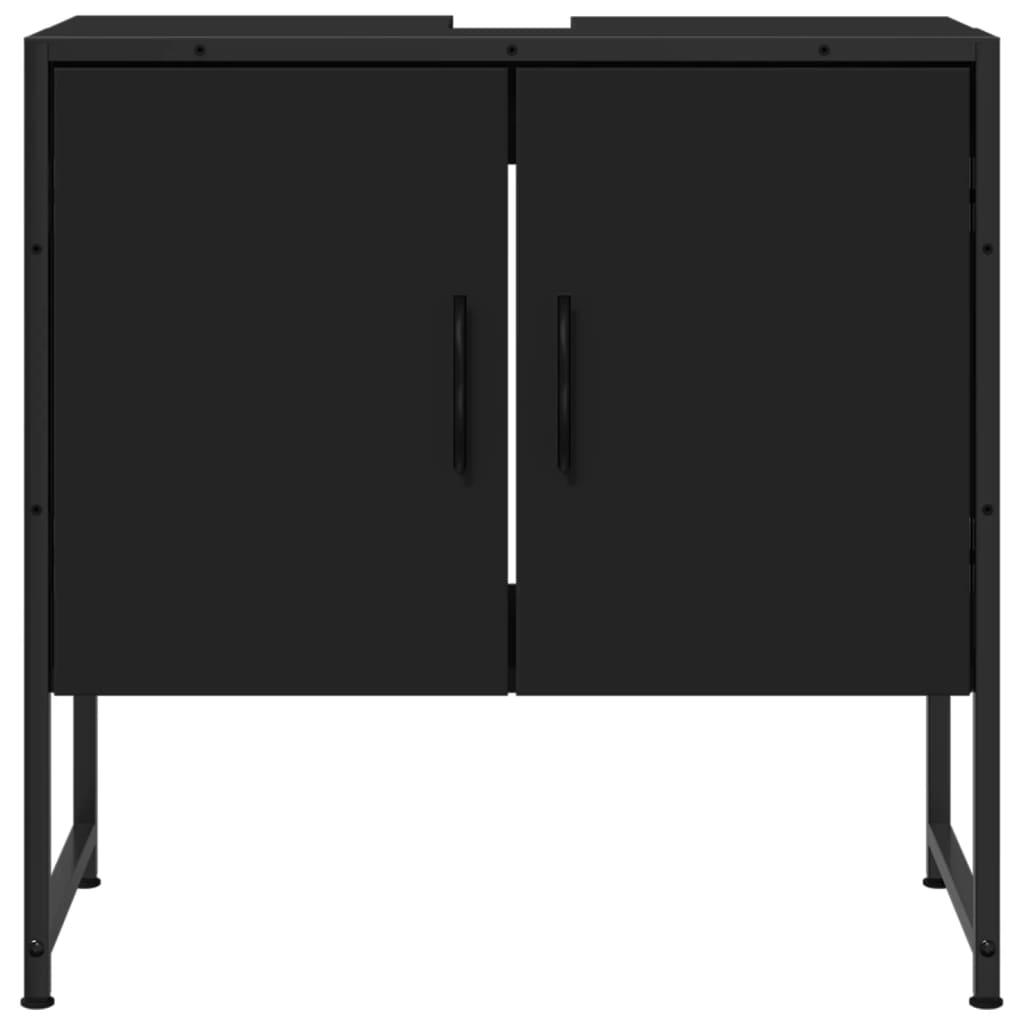 Bathroom Sink Cabinet Black 60x33x60 cm Engineered Wood