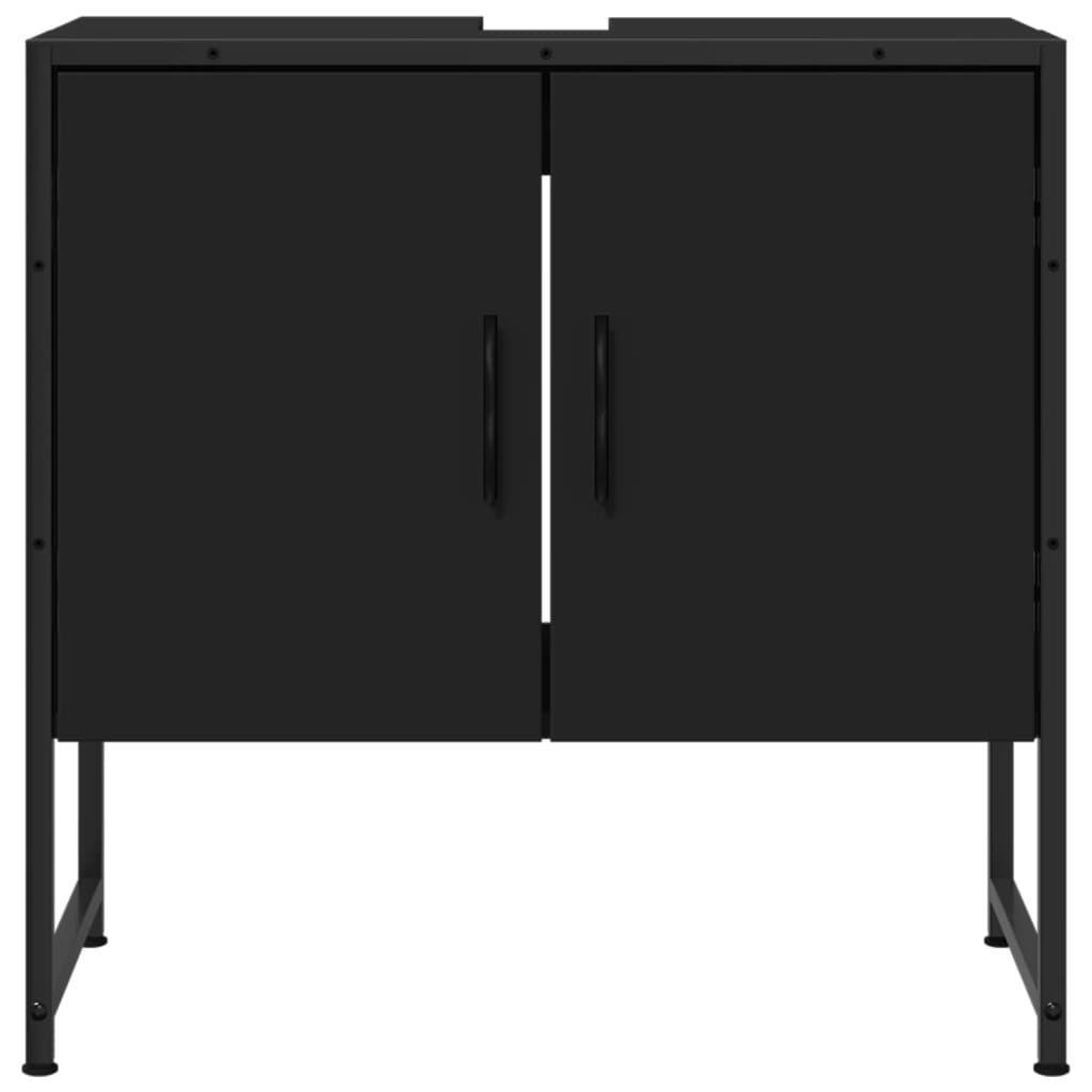 Bathroom Sink Cabinet Black 60x33x60 cm Engineered Wood