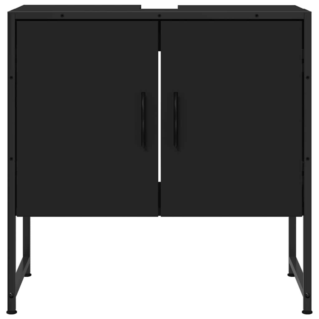 Bathroom Sink Cabinet Black 60x33x60 cm Engineered Wood