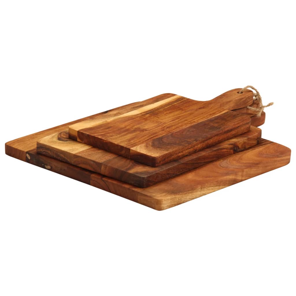 Chopping Boards 3 pcs Solid Wood Acacia