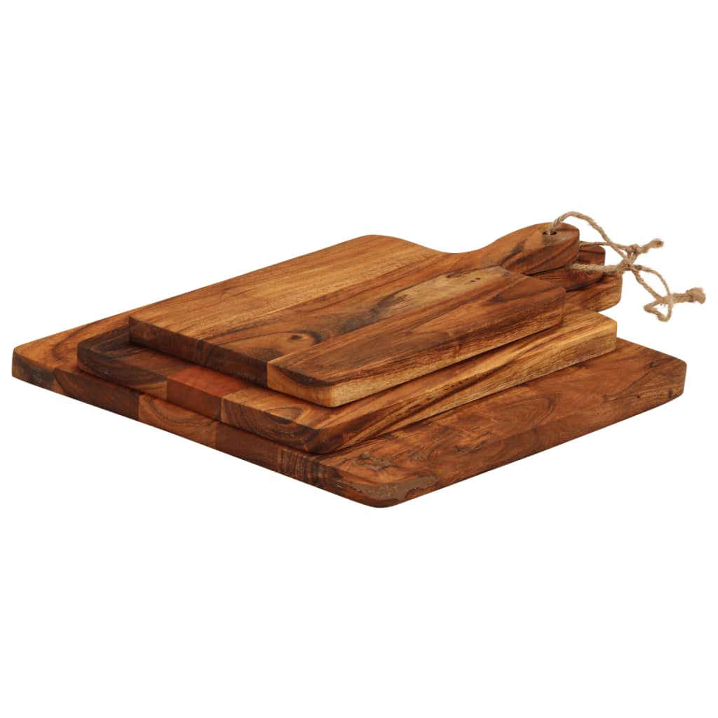 Chopping Boards 3 pcs Solid Wood Acacia