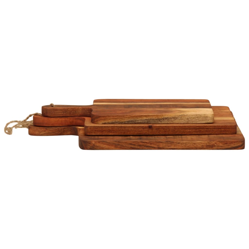Chopping Boards 3 pcs Solid Wood Acacia