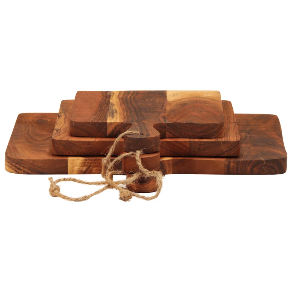 Chopping Boards 3 pcs Solid Wood Acacia