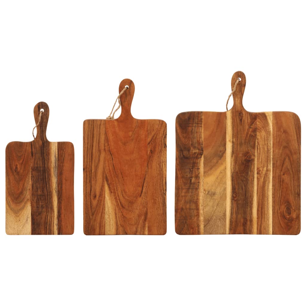 Chopping Boards 3 pcs Solid Wood Acacia