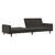 2-Seater Sofa Bed Dark Grey Velvet